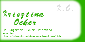 krisztina ocker business card